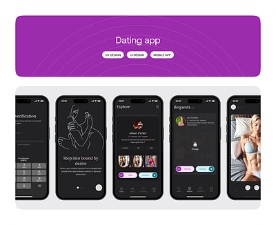 Dating app app design product design ui ux