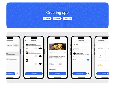 Ordering app app design product design ui ux
