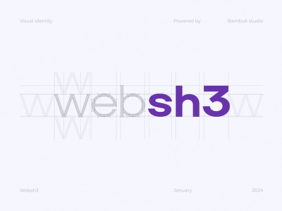 Visual Identity: Websh3 bambuk branding design graphic design logo logotype typography visual identity web3