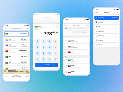 Currency Сonverter mobile App IOS app currency currencyexchange design exchange rates exchanger money ui ux