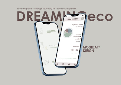 DREAMINGeco adobe photoshop case study design figma graphic design mobile app personas product design project sustainability ui uiux design