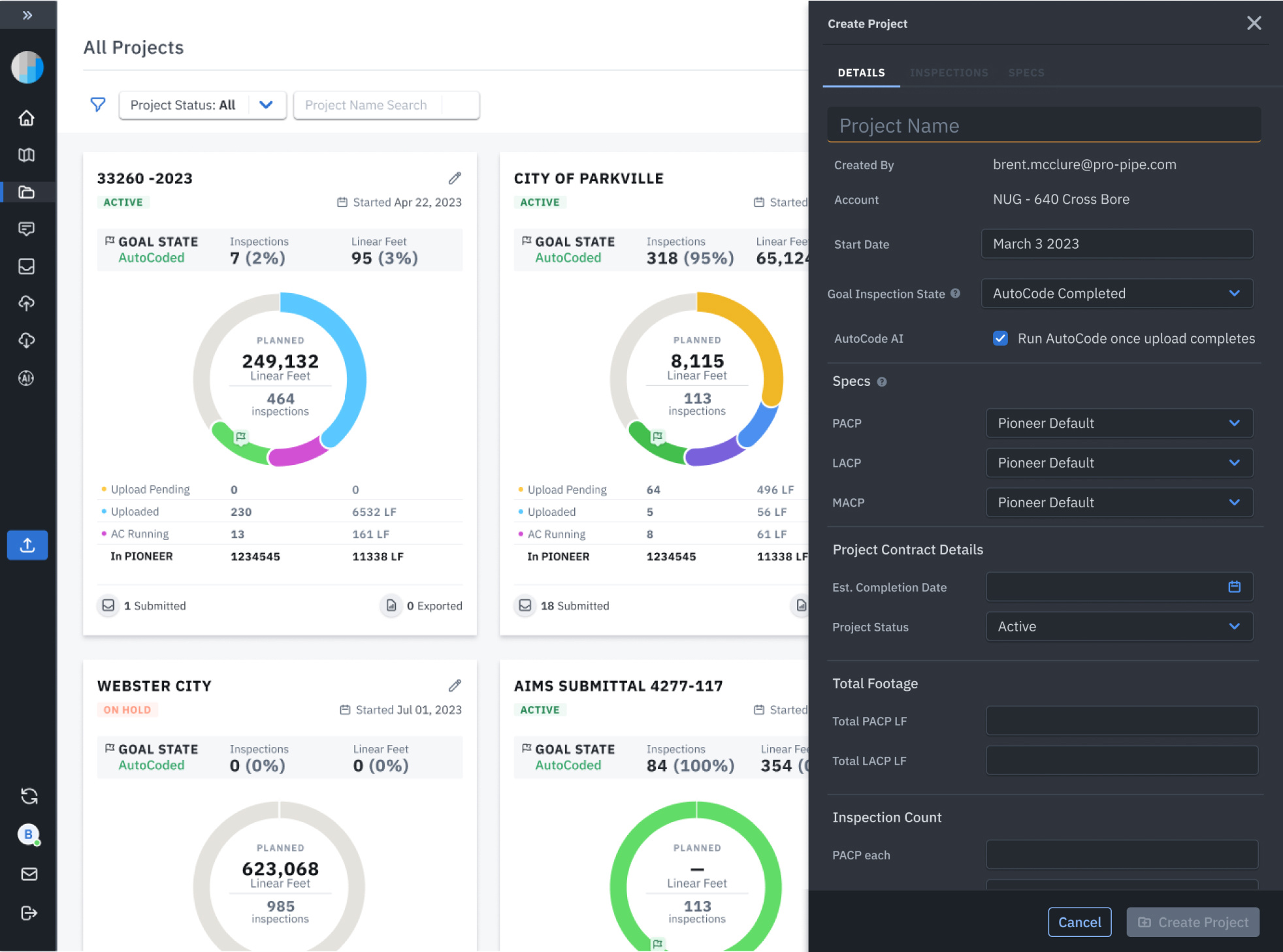 Projects Dashboard dashboard panel product design projects ui