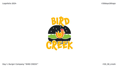 Bird Creek | Burger Company branding design graphic design illustration logo typography vector