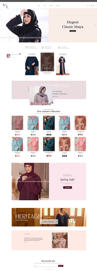 Modern Luxie Shopify Ecommerce Store UI UX Design abaya store branding ecommerce figma landing page logo mobile app mobile app design mobile app ui ux design online store prototyping shopify ui ui ux ui ux design uiux website website ui ux design wireframes