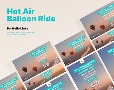 Air Balloon Posters Design 3d animation branding graphic design logo motion graphics ui