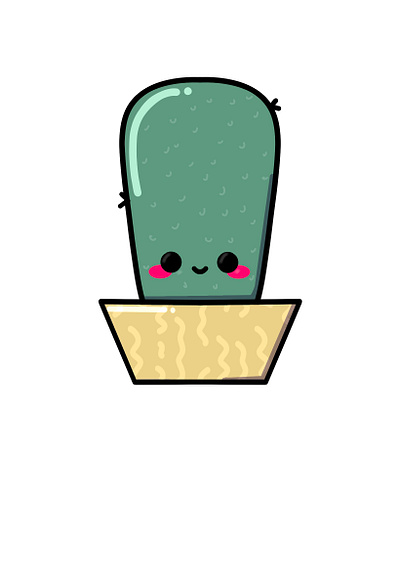 Cactus kawaii illustration sticker animation branding cute design graphic design green illustration kawai logo motion graphics nice ui vector