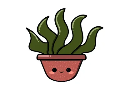 Kawaii plant illustration sticker 3d animation branding cute design graphic design green illustration logo motion graphics plant vector whimsical