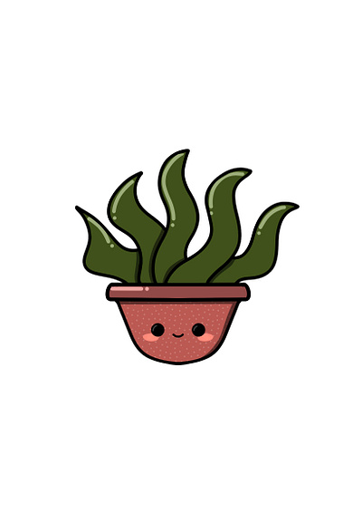 Kawaii plant illustration sticker 3d animation branding cute design graphic design green illustration logo motion graphics plant vector whimsical