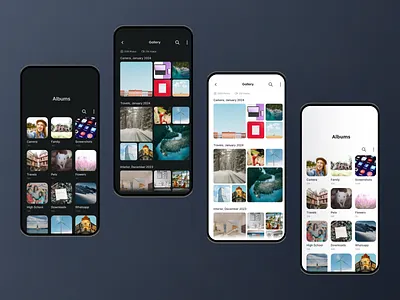 gallery screen albums design gallery pictures ui ux web design