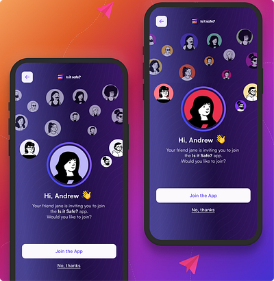 Is it safe - invitation Screen design invitation invite ui ux