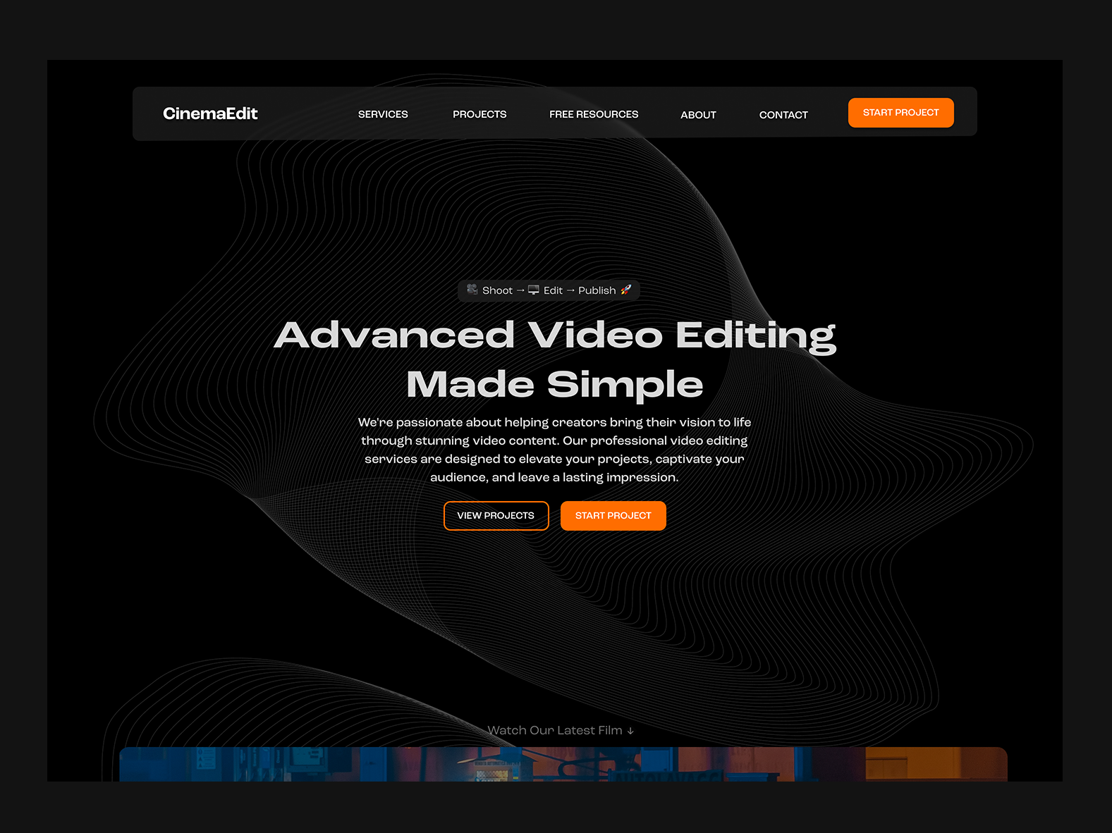 Video Editing Service Provider Website