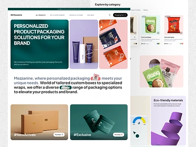 🛒 Mezzanine - E-Commerce Website Design brand branding buy checkout clean design ecommerce homepage landing page marketing marketplaces online store packaging payment product shop store ui ux website