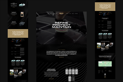 EVO + Protection Studio Web Design auto detailing business dark mode dark website figma interface luxury website ui ux web design webflow website