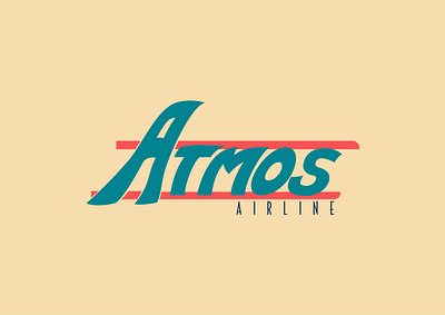 "Atmos Airline" branding dailylogochallenge design graphic design logo typography vector