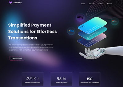 Payment - Hero Section 3d ai artificial branding graphic design intelegent payment ui ux