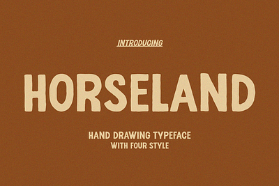 Horseland - Vintage Display Font branding display display font display typeface family font font family fonts handwritten handwritten font modern movie poster sans serif serif typeface typography vintage vintage font vintage style