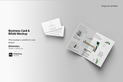 Business Card & Bifold Mockup stationery