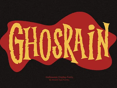 Ghosrain - Halloween Font blackletter branding creepy display font font fonts halloween halloween font merchandise modern movie packaging poster scary spooky spooky font typeface typography