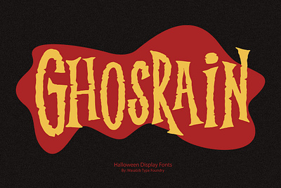 Ghosrain - Halloween Font blackletter branding creepy display font font fonts halloween halloween font merchandise modern movie packaging poster scary spooky spooky font typeface typography