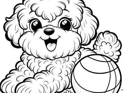 Puppy With Ball Coloring Page ball coloring coloring page crayon dog dog coloring puppy coloring page