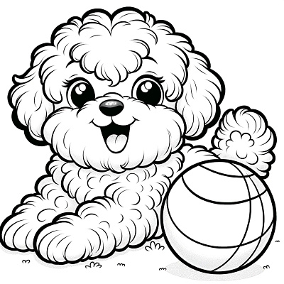 Puppy With Ball Coloring Page ball coloring coloring page crayon dog dog coloring puppy coloring page