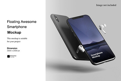 Floating Awesome Smartphone Mockup view