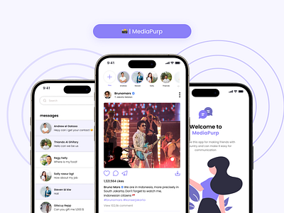 MediaPurp App ui uiux