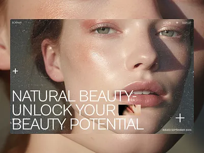 Beauty Landing Page - BONNëR beauty beauty landing cosmetics design hero section treatment ui user interface ux web design website wellness