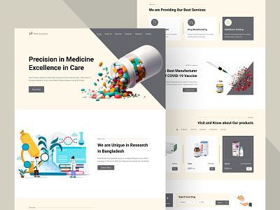 Pharmaceutical || Landing Page Exploration design trends doctor e commerce health care hospital landing page market place medical care medicine online store pharma pharmaceutical industry product design public health research shop ui design ux design web website