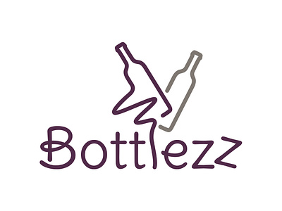 Bottlezz Logo bottle branding cork design glass logo logo design wine wordmark