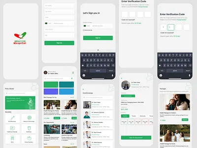 Bell Vue Hospital App branding design graphic design illustration logo mobile app ui ux