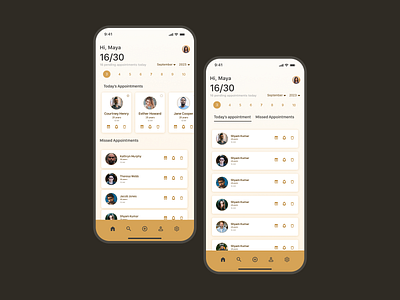 Appointment Scheduling App UI app design appointment carousel daily task daily ui figma task management user research visual design