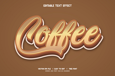 Editable Text effect art branding coffe coffe text effect design graphic design icon illustration latter logo text text effect typography ui