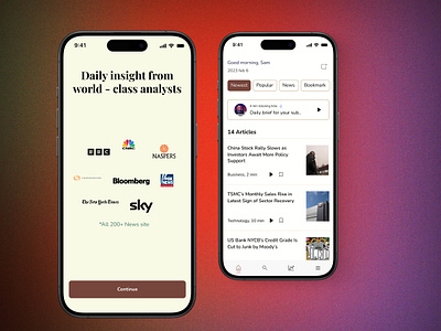 News Summarize App appdesign design newsapp sumarizeapp ui uiuxmobileapp ux