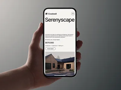 Evodwell - Detail Page Responsive apartement clean design home homepage house interface landing page real estate realestate realtor responsive responsive design ui ui design uiux web web design website website design