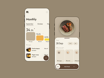 intuitive eating app application bn digital bndigital design food mobile ui