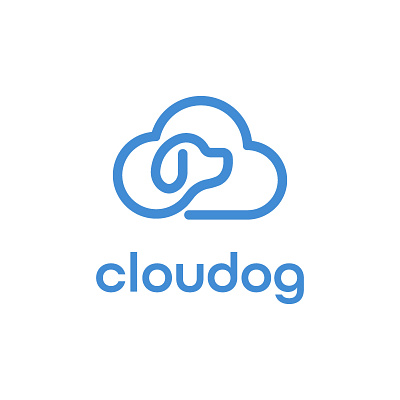 Cloud & Dog Logo 3d app branding cloud design dog graphic design icon illustration inspiration logo logo designer logomark logos server technology typography ui vector web