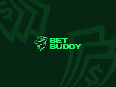 Bet Buddy | Logo Design by Logolivery.com bet betting cash casino chance dark green fortune gambling gaming jackpot logo logo design logotype lottery money neon green risk stake vector wager