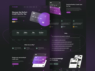 Virtual credit card landing page 3d banking branding design graphic design illustration logo social media post ui uiux design ux vector web app web ui web uiux website design website uxui design