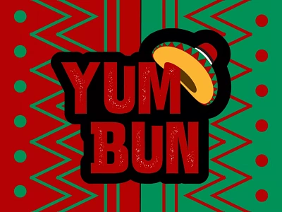 Yum Bun Visual Identity branding bun design graphic design illustration logo taco typography vector