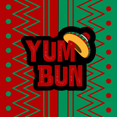 Yum Bun Visual Identity branding bun design graphic design illustration logo taco typography vector