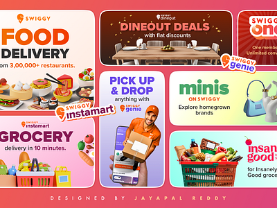 Swiggy Bento Grid: A Tribute To Swiggy App Design bentogrid designinspiration food app graphic design grocery app swiggy ui uidesign ux