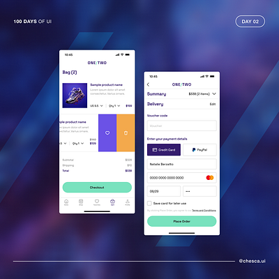 Daily UI: Day 2 - Credit Card Checkout Page graphic design ui