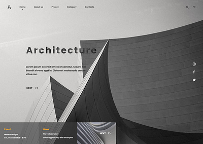 Architecture - Landing Page 3d animation branding graphic design logo ui