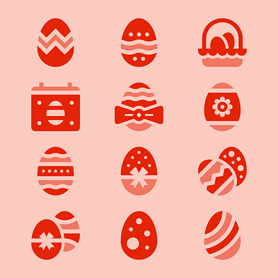 Easter Eggs / Basicons basicons decorated eggs easter easter calendar easter eggs easter event egg egg basket egg calendar egg flower egg hunt egg pattern egg ribbon eggs icons spring svg icons ui vector