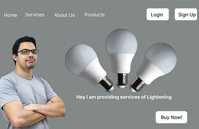 Electric Light Services electric light page service web page ui uiux web page