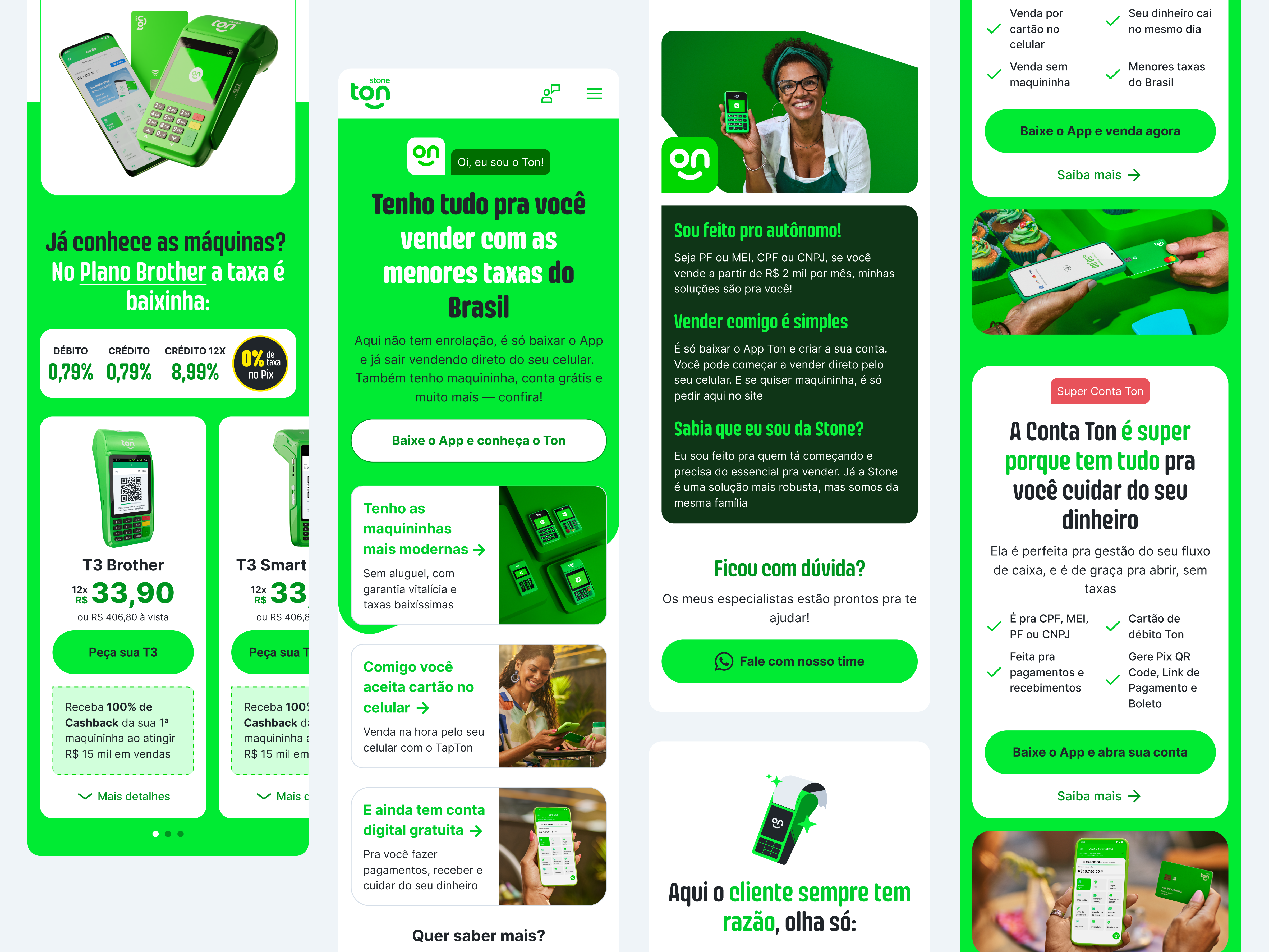 Ton, consideration page desktop e commerce mobile ui ux