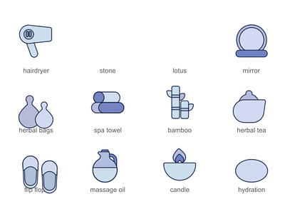 Spa-inspired 2d animation flat icon icons illustration mindfulness moment motion motion graphics pampering rejuvenate relaxation selfcare serenity spa tranquility wellness