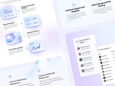 UI for SaaS website template blue glassmorphism light saas template thesprkl ui webflow