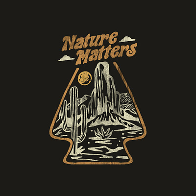 Nature Matters branding design graphic design illustration logo tshirtdesign typo typography vector vintagedesign
